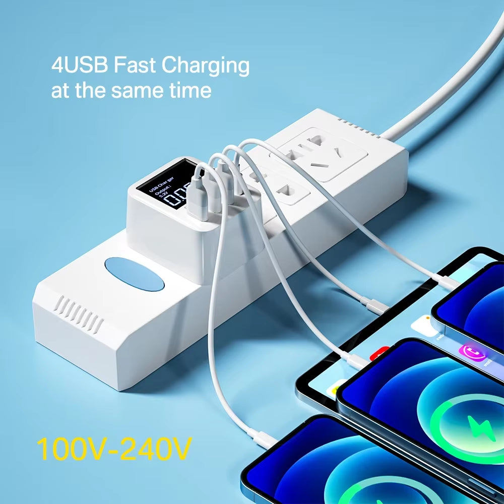 40W Quick Charge USB Charger Wall Travel Phone Adapter Fast Charger PD QC USB C Charger for Iphone 13 12 Xiaomi Huawei Samsung