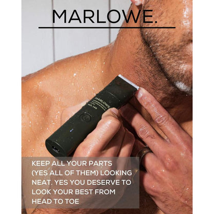 MARLOWE. - No. 145 Body Hair Trimmer for Men- Waterproof and Rechargeable Brush Adjustable Cordless Lightweight Comfort Professional Hair Clipper