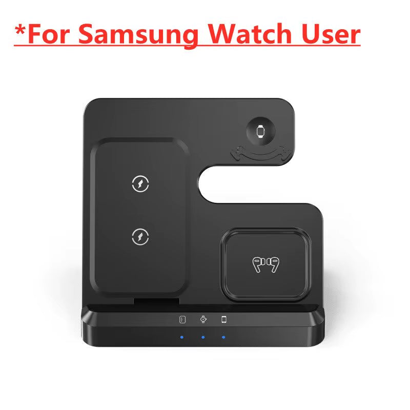 3 in 1 Wireless Charger Stand Pad for Iphone 15 14 13 Samsung S22 S21 Galaxy Watch 5 4 3 Active Buds Fast Charging Dock Station